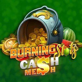 Official Slots logo: Burning Slots Cash Mesh by BF Games at Kingmaker Casino