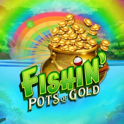 Fishin Pots Of Gold logo by Gameburger Studios at Kingmaker Casino