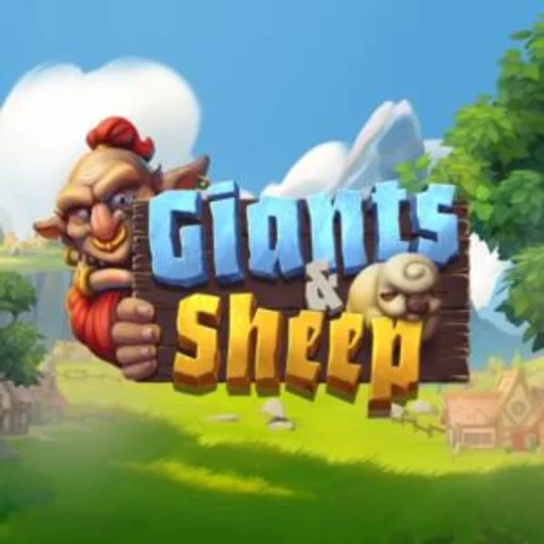 Giants and Sheep slot logo by Relax Gaming at Kingmaker Casino