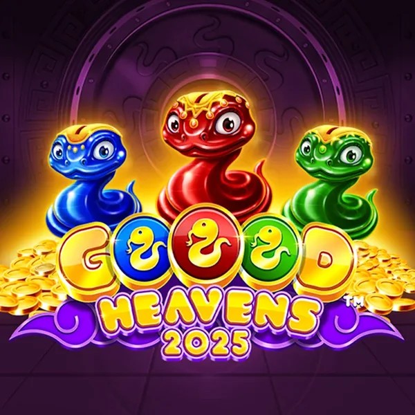 Goood Heavens slot logo by Rarestone Gaming at Kingmaker Casino