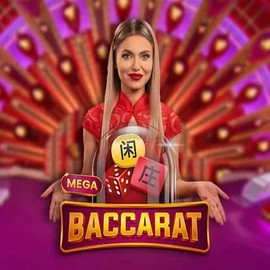 Official Live Casino logo: Mega Baccarat by Pragmatic Play at Kingmaker Casino