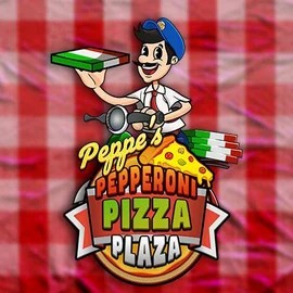 Peppe’s Pepperoni Pizza Plaza online game logo by Pragmatic Play on kingmakercasino.eu