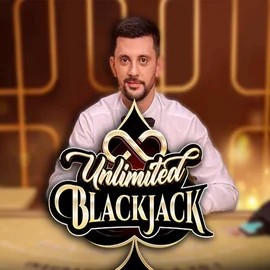 Unlimited Blackjack logo by Ezugi at Kingmaker Casino